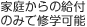 家庭からの給付のみで修学可能