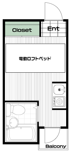 調布駅の賃貸 38,000円 間取り図