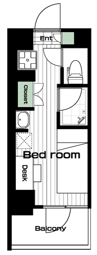 元住吉駅の賃貸 62,000円 間取り図