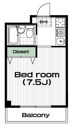 玉川学園前駅の賃貸 38,000円 間取り図