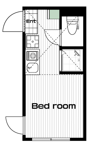鷺ノ宮駅の賃貸 60,000円 間取り図