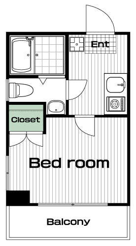 高田馬場駅の賃貸 67,000円 間取り図