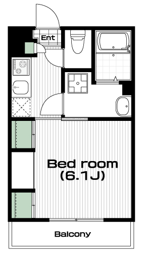 鷹の台駅の賃貸 72,000円 間取り図