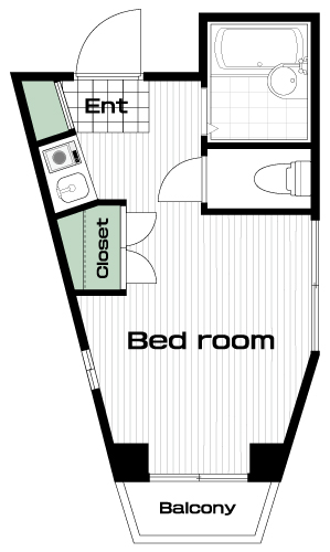中野駅の賃貸 64,000円 間取り図
