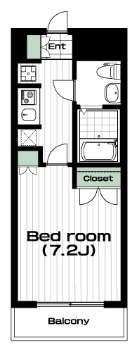 武蔵小杉駅の賃貸 85,000円 間取り図