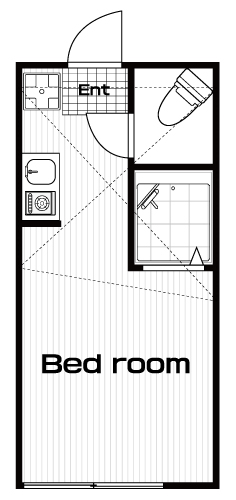 中野駅の賃貸 59,000円 間取り図