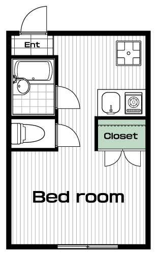 喜多見駅の賃貸 62,000円 間取り図