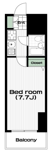西八王子駅の賃貸 43,000円 間取り図