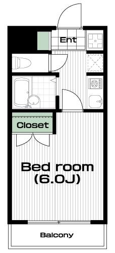 飛田給駅の賃貸 54,000円 間取り図
