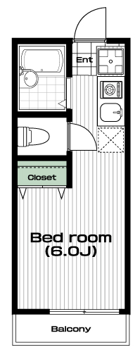 下落合駅の賃貸 65,000円 間取り図