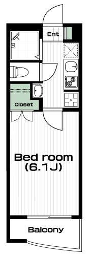 武蔵境駅の賃貸 72,000円 間取り図
