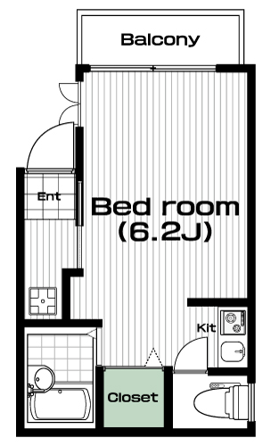 三軒茶屋駅の賃貸 67,000円 間取り図