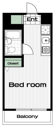 八王子駅の賃貸 42,000円 間取り図