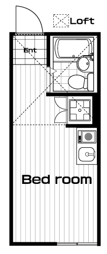 西小山駅の賃貸 62,000円 間取り図