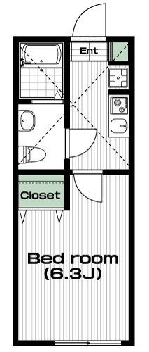 つつじヶ丘駅の賃貸 86,000円 間取り図