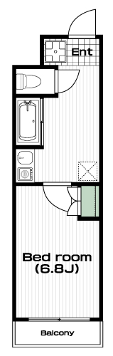 八王子駅の賃貸 49,000円 間取り図