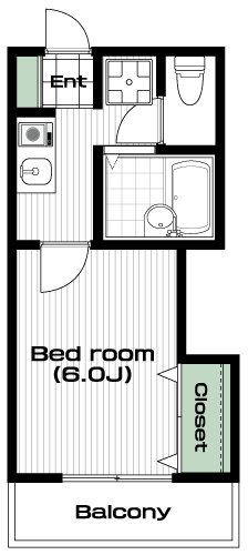 武蔵境駅の賃貸 56,000円 間取り図