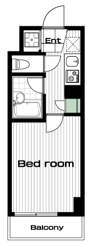 早稲田駅の賃貸 86,000円 間取り図