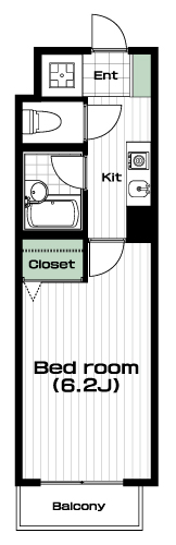 青葉台駅の賃貸 60,000円 間取り図