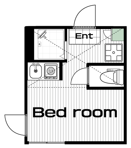 大岡山駅の賃貸 64,000円 間取り図