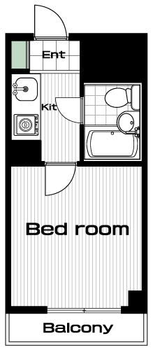 大岡山駅の賃貸 55,000円 間取り図