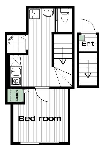 小平駅の賃貸 66,000円 間取り図