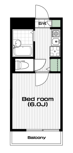 板橋区役所前駅の賃貸 62,000円 間取り図