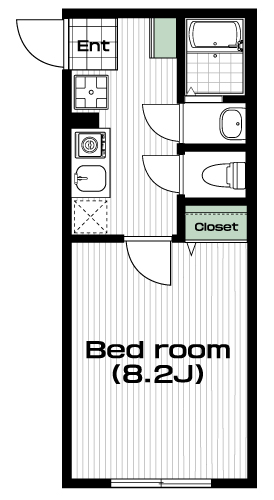 中央大学・明星大学駅の賃貸 62,000円 間取り図