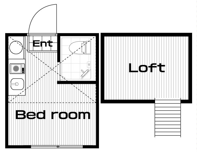 経堂駅の賃貸 39,000円 間取り図