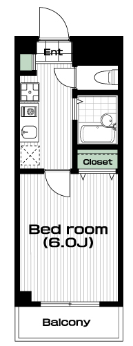 吉祥寺駅の賃貸 73,000円 間取り図