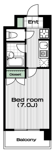 井荻駅の賃貸 70,000円 間取り図