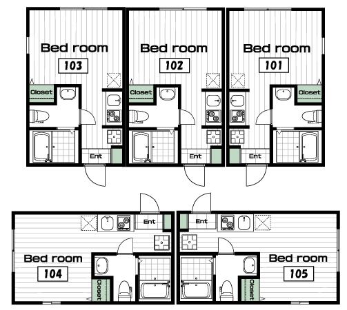 三ツ沢下町駅の賃貸 71,000円 間取り図