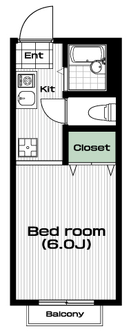 白楽駅の賃貸 53,000円 間取り図