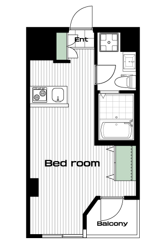 富士見台駅の賃貸 77,000円 間取り図