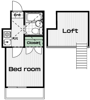 和田町駅の賃貸 40,000円 間取り図