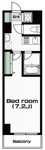 国分寺駅の賃貸 83,000円 間取り図