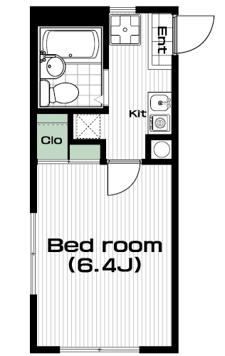 和田町駅の賃貸 40,000円 間取り図