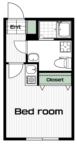 西武柳沢駅の賃貸 58,000円 間取り図