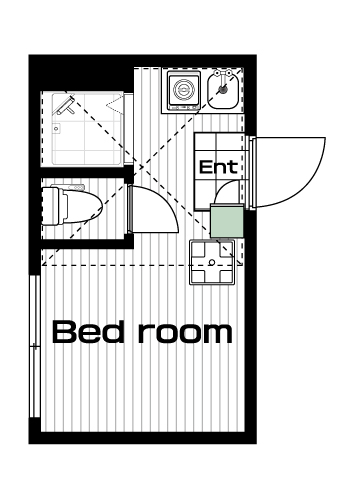 祐天寺駅の賃貸 76,000円 間取り図