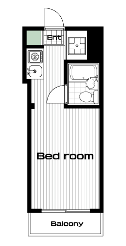 本郷三丁目駅の賃貸 80,000円 間取り図