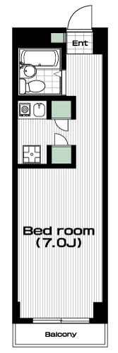 東中野駅の賃貸 72,000円 間取り図