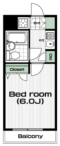 豪徳寺駅の賃貸 67,000円 間取り図