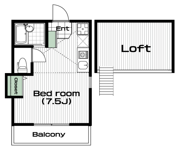 三ツ沢上町駅の賃貸 53,000円 間取り図