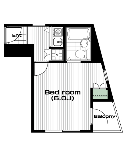 目白駅の賃貸 57,000円 間取り図