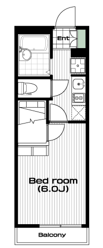 南与野駅の賃貸 49,000円 間取り図
