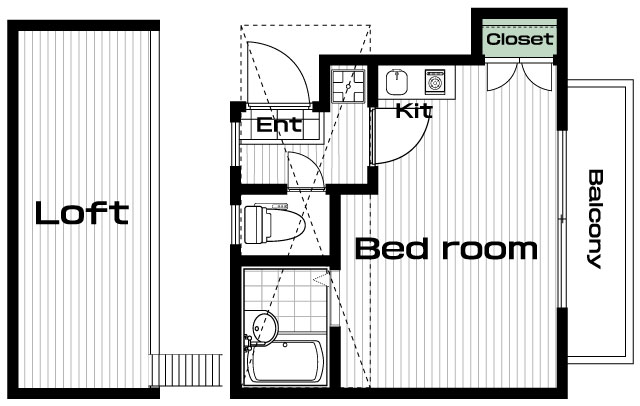 三軒茶屋駅の賃貸 74,000円 間取り図