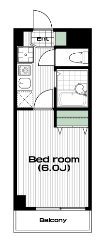 巣鴨駅の賃貸 76,000円 間取り図