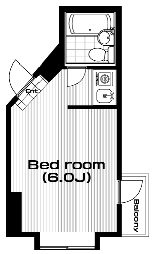 三軒茶屋駅の賃貸 66,000円 間取り図