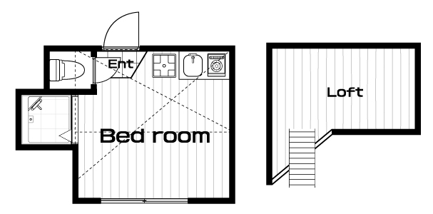 経堂駅の賃貸 50,000円 間取り図