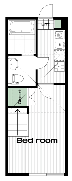 中央大学・明星大学駅の賃貸 58,000円 間取り図